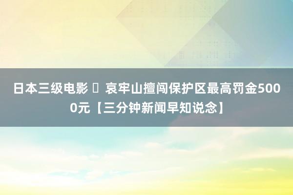 日本三级电影 ​哀牢山擅闯保护区最高罚金5000元【三分钟新闻早知说念】