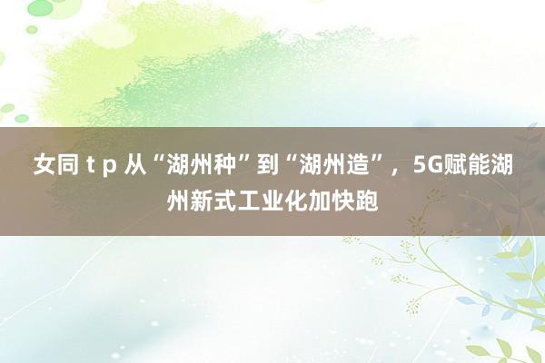 女同 t p 从“湖州种”到“湖州造”，5G赋能湖州新式工业化加快跑