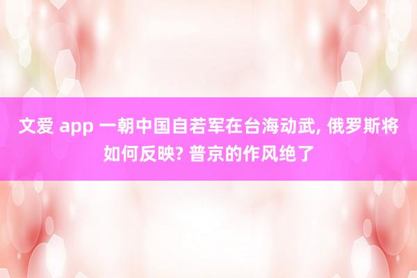 文爱 app 一朝中国自若军在台海动武, 俄罗斯将如何反映? 普京的作风绝了
