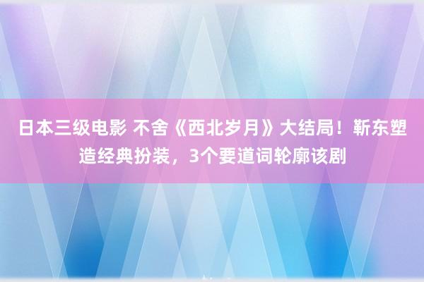 日本三级电影 不舍《西北岁月》大结局！靳东塑造经典扮装，3个要道词轮廓该剧