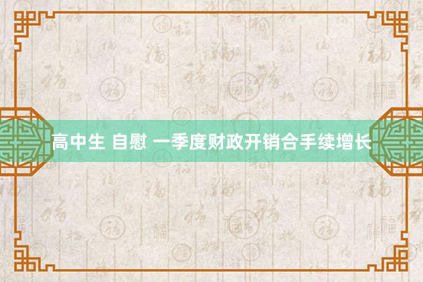 高中生 自慰 一季度财政开销合手续增长