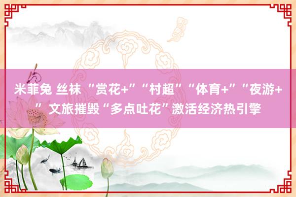 米菲兔 丝袜 “赏花+”“村超”“体育+”“夜游+” 文旅摧毁“多点吐花”激活经济热引擎