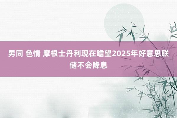 男同 色情 摩根士丹利现在瞻望2025年好意思联储不会降息